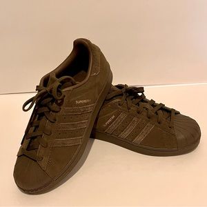 Army green Adidas Superstar
